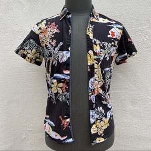 Hawaiian Allover Floral Slim Pocket Shirt